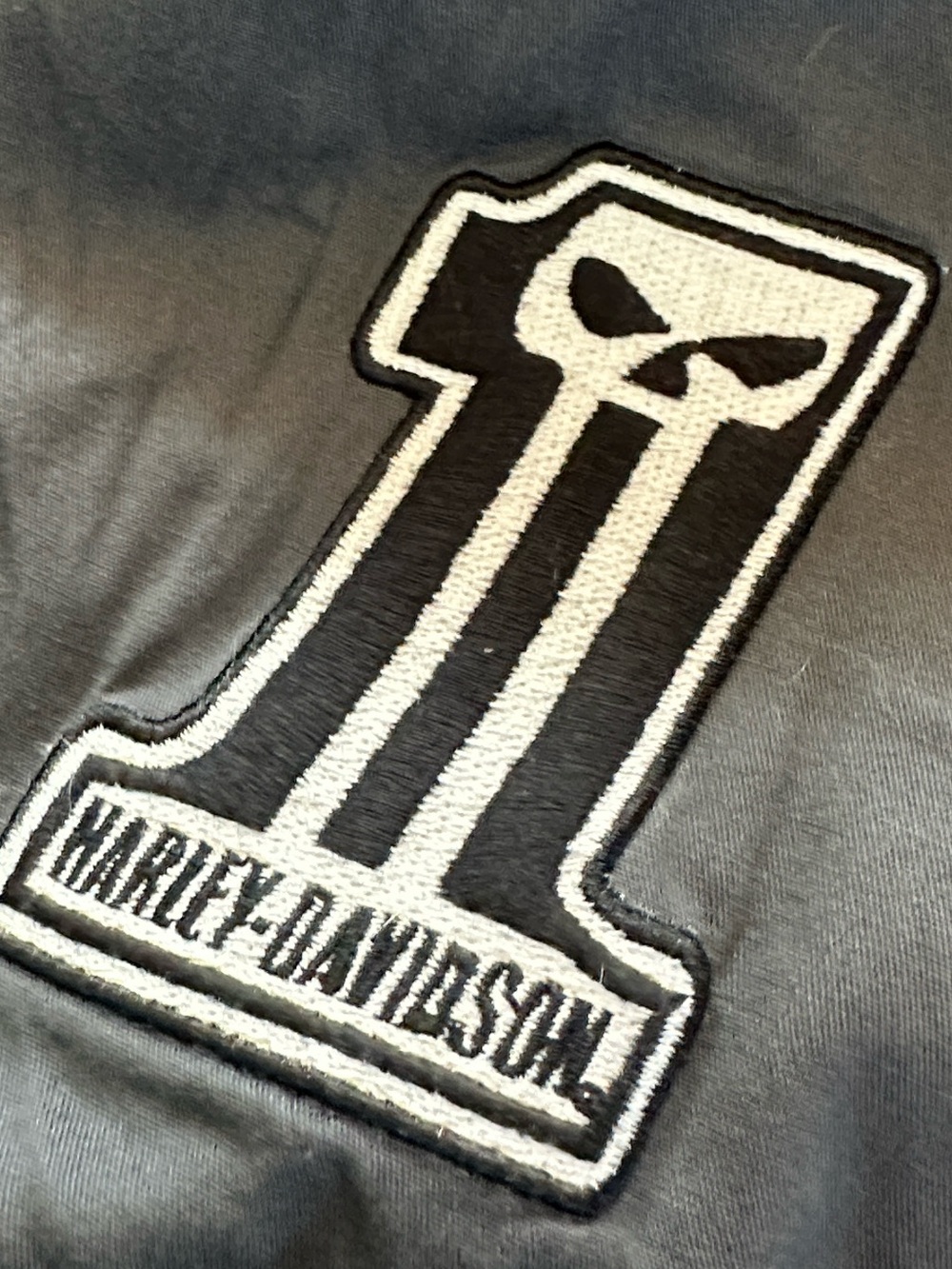 Harley-Davidson Men's Charcoal Gray Workshirt with HDMC Patches - Picture 3 of 3